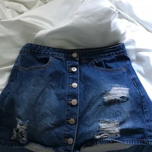 Button Up jean skirt